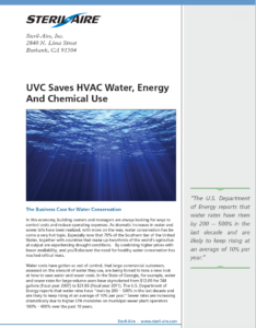 UVC Saves HVAC Water, Energy & Chemical Use pdf sheet thumbnail